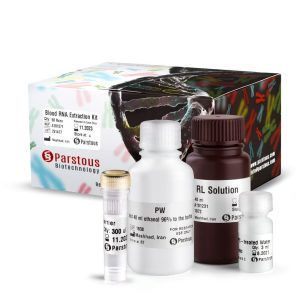 کیت استخراج RNA از خون، Blood RNA Extraction Kit، خرید کیت RNA خون، استخراج RNA از بافی‌کوت، RNA extraction blood kit، کیت RNA پارس توس، استخراج RNA برای RT-PCR، RNA خون زیست فناوران، Spin Column RNA kit، RNA خالص از خون، محصولات بیولوژی مولکولی